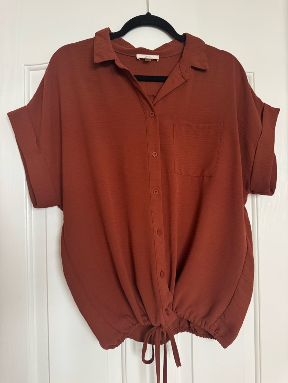 Como Vintage Button-Down Shirt in Rust